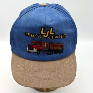 Vintage SKM LJL Truck Center Snapback Hat